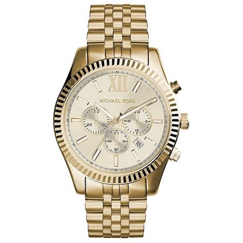 gold michael kors watch men's|michael kors lexington watch men's.